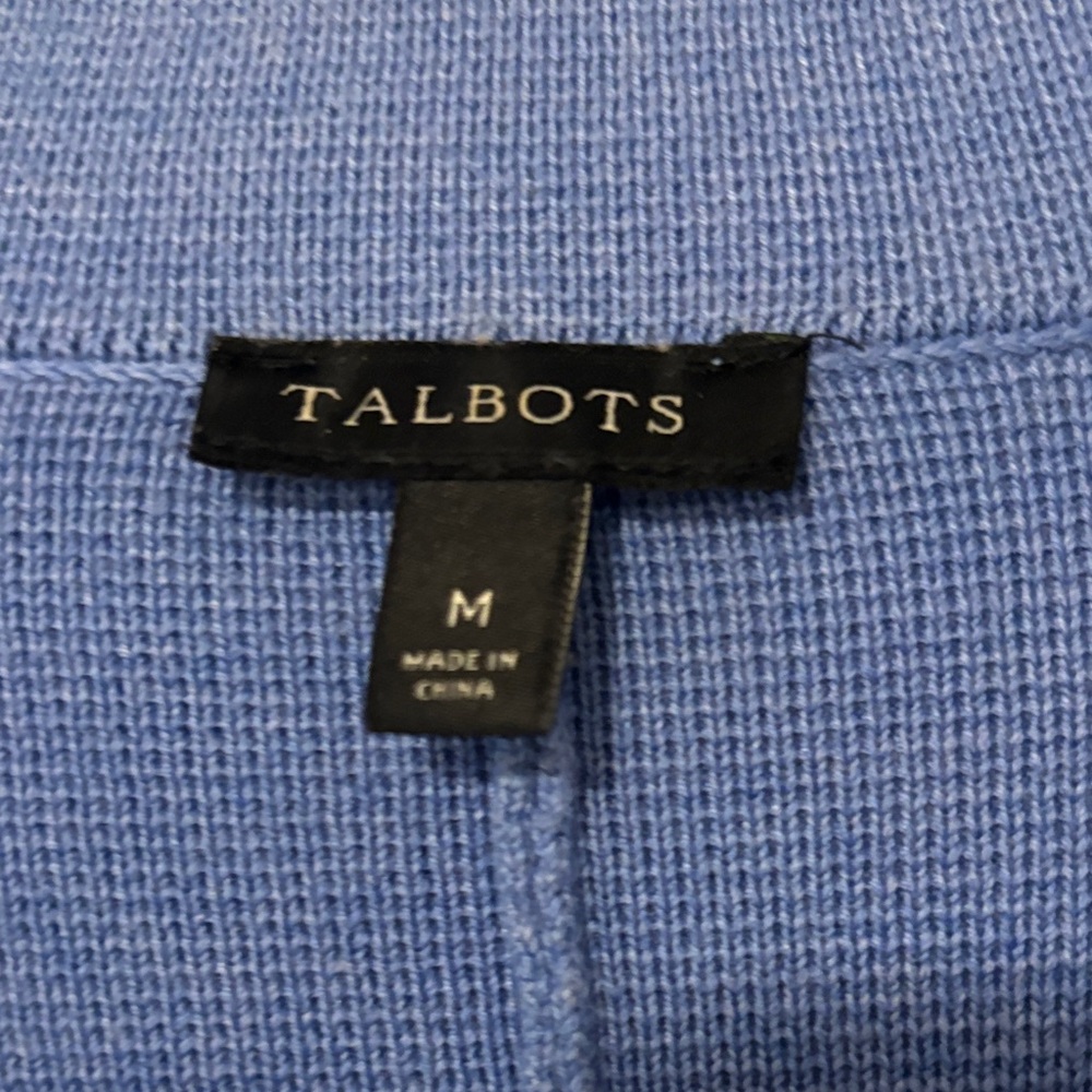 Talbots Periwinkle Knit Single-Button Blazer - Picture 2 of 4